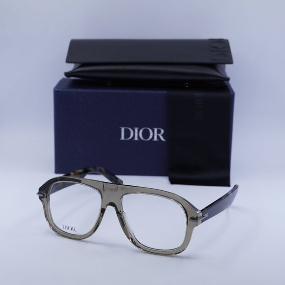Dior DIORBLACKSUITO N4I 6400 Aviator Eyeglasses 56mm - Light Brown/Havana - Picture 1 of 10